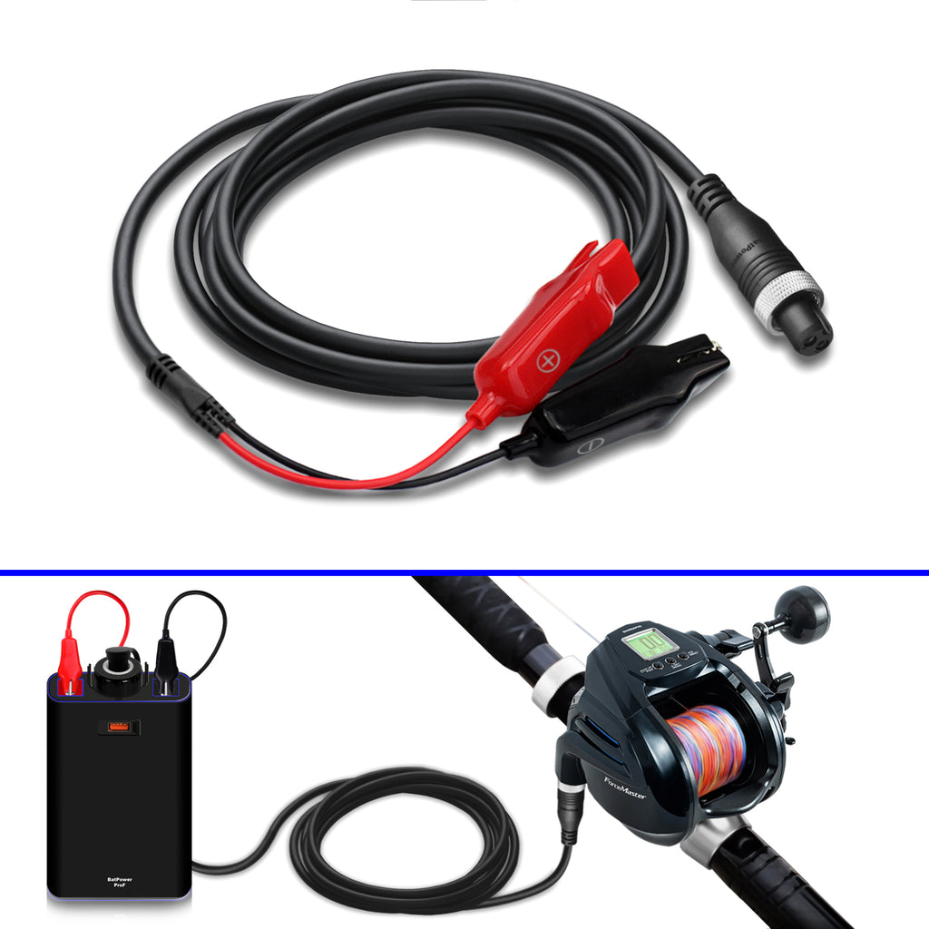 18FT-6.6FT ProF 2 Electric Fishing Reel Battery Power Cable for Daiwa & Shimano Electric Reel Power Cable Cord 550CM-200CM