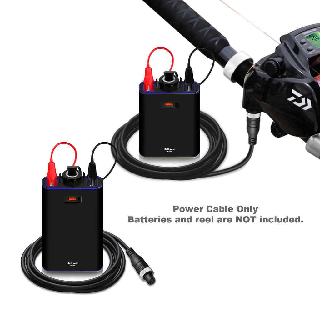 cyborg fishing reel electric cord Fishing Battery Power Cord for Daiwa/Shimano Electric Reels – BatPower