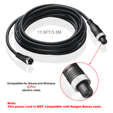 Load image into Gallery viewer, 1.65FT-11.5FT Electric Reel Battery Power Cable for Daiwa Shimano Fishing Reel Super Air Cord BM LB ProF 2 ProF PrB ProS 0.5M/1M/2M/3M