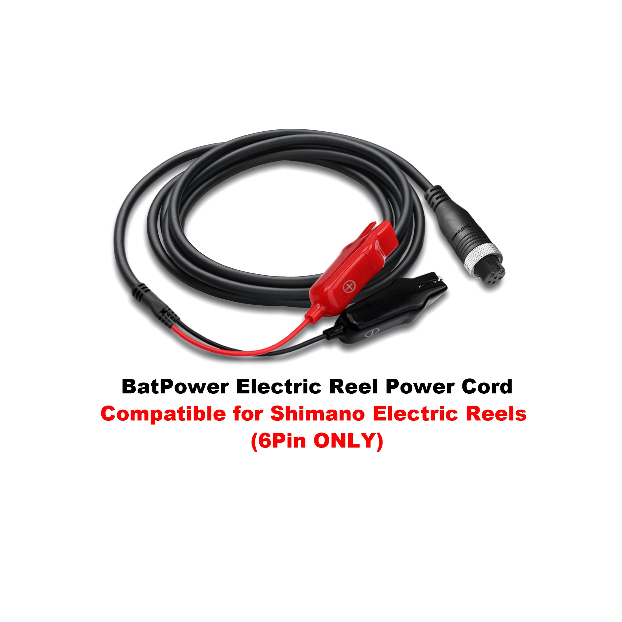 electric fishing reel plugs Battery Power Cable Cord for Daiwa Reels BatPower and Seaborg 500 Kristal 16 Amp Male Connector