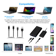 Load image into Gallery viewer, Surface Laptop USB-C External Battery and Charger Combo for Microsoft Suface Laptop External Battery PD USB-C Surface Pro Go Power Bank Portable Charger 98Wh/148Wh/210Wh