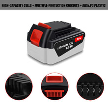 Load image into Gallery viewer, 20V 6.5Ah 4.0Ah Lithium-Ion Battery for Black and Decker Tools LB2X4020 LBX4020 LBXR2020 LBXR20