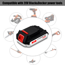Load image into Gallery viewer, 20V 6.5Ah 4.0Ah Lithium-Ion Battery for Black and Decker Tools LB2X4020 LBX4020 LBXR2020 LBXR20
