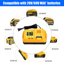 Load image into Gallery viewer, 20V 60V Battery &amp; Charger – Compatible with DEWALT 20V Max and 60V Tools
