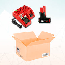 Load image into Gallery viewer, 6.5AH 48-11-2460 12V Battery with Charger Combo Replacement for Milwaukee 12V M12 Battery XC 6.0 AH 4.0 AH 48-11-2440 12V Lithium Battery Charger Kit
