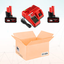 Load image into Gallery viewer, 6.5AH 48-11-2460 12V Battery with Charger Combo Replacement for Milwaukee 12V M12 Battery XC 6.0 AH 4.0 AH 48-11-2440 12V Lithium Battery Charger Kit