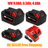 18V M18 Battery and Charger Kit For Milwaukee M18 Cordless Power Tools