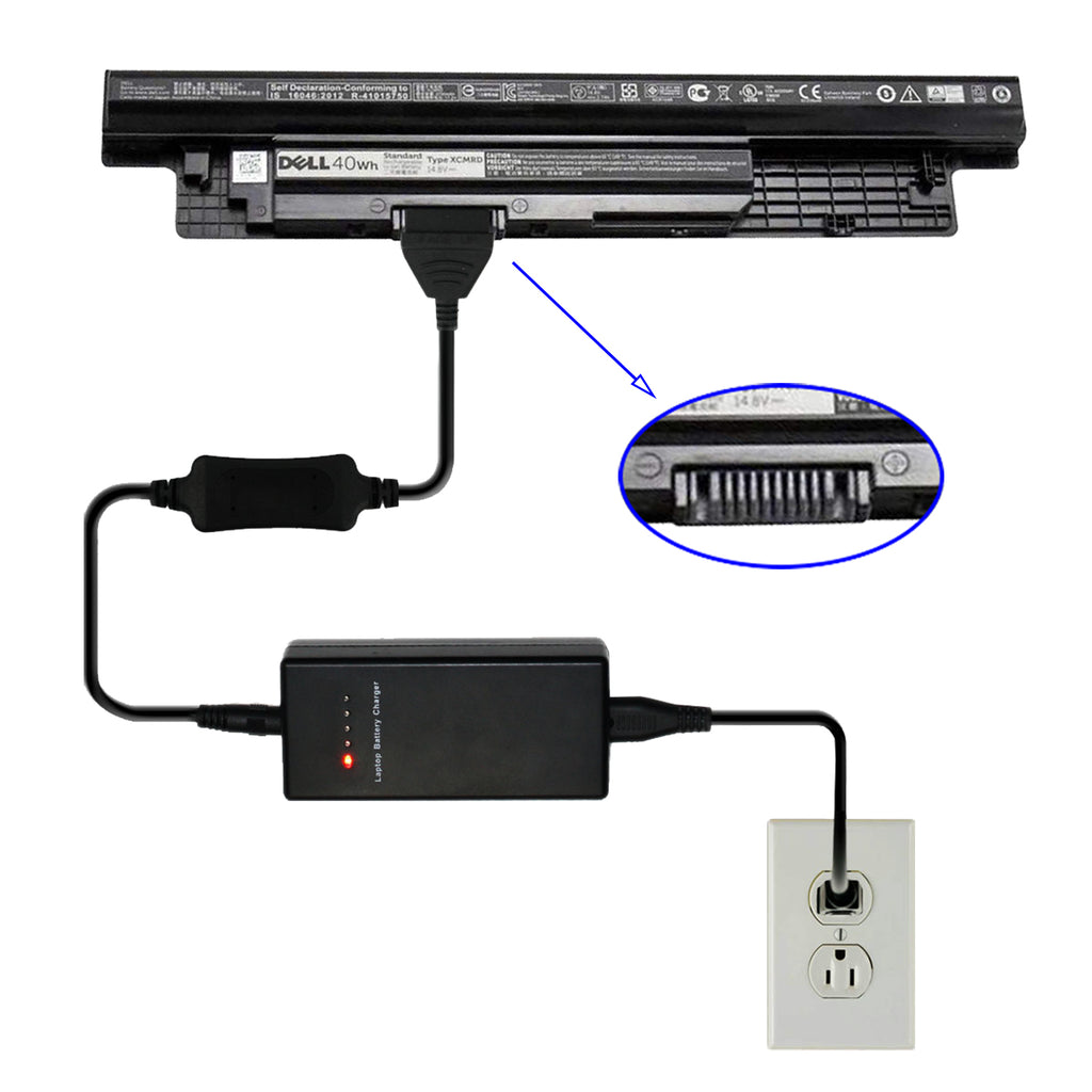 Lizone External Laptop Battery Charger For Dell Latitude E6440 E6540 E5530 E5430 E5520 – 12.6V With Cable