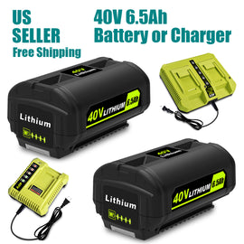 40V Lithium-Ion Battery & Charger for Ryobi 40V Tools OP4060 OP4050 OP4040 OP401