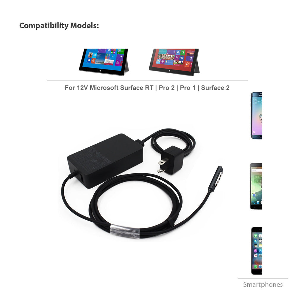 S1536 12V 48W Surface Pro 2 RT Charger for Microsoft 1536 Charger Surface RT Surface Pro 2 Pro 1 Power Supply Ac adapter with 5V USB Port