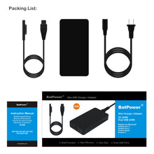Load image into Gallery viewer, S65 65W Slim Surface Charger for Microsft Surface Pro Laptop Book Go Power Supply adapter with dual QC USB Ports Fast Charge for Tablet &amp; Smartphone.