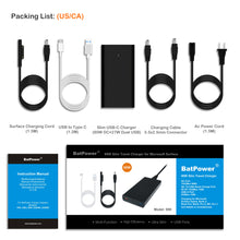 Load image into Gallery viewer, S90 90W Slim Surface Charger for Microsft Surface Pro Laptop Book Go Power Supply Ac adapter with dual QC USB Ports Fast Charge for Tablet Smartphone.