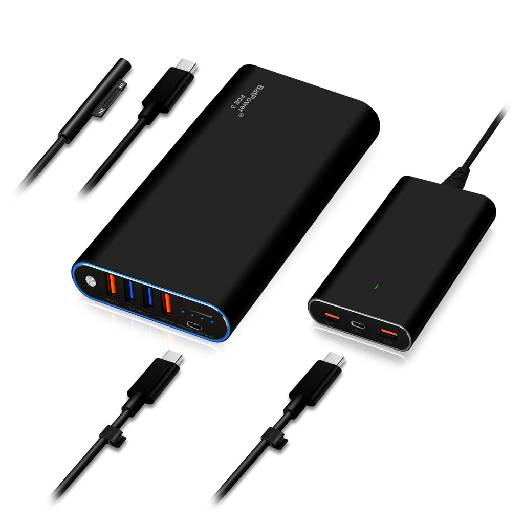 Surface Laptop USB-C External Battery and Charger Combo for Microsoft Suface Laptop Pro Go USB C External Battery Power Bank Portable Charger