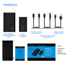 Load image into Gallery viewer, Surface Laptop USB-C External Battery and Charger Combo for Microsoft Suface Laptop Pro Go USB C External Battery Power Bank Portable Charger
