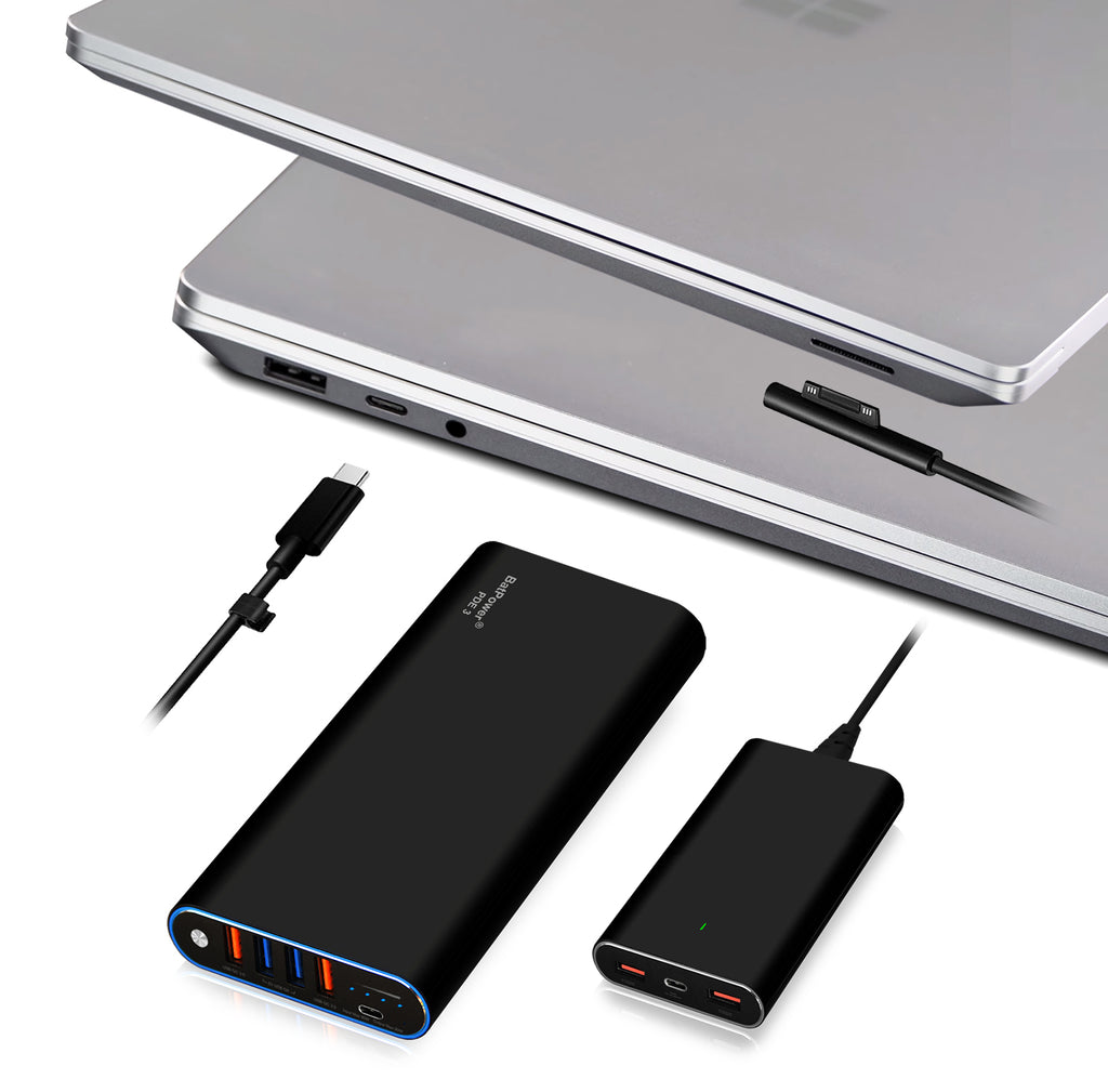 Surface Laptop USB-C External Battery and Charger Combo for Microsoft Suface Laptop Pro Go USB C External Battery Power Bank Portable Charger