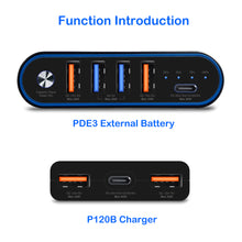 Load image into Gallery viewer, USB-C Laptop External Battery and Charger Combo for HP USB-C Laptop External Battery Power Bank Portable Battery Charger 98Wh/148Wh/210Wh