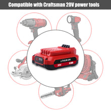 Load image into Gallery viewer, 20V 6.5Ah 4.0Ah Lithium-Ion Battery &amp; Charger for Craftsman V20 Tools CMCB206 CMCB202 CMCB104