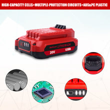 Load image into Gallery viewer, CMCB202 4.0Ah 20V V20 Compact Battery Replacement for CRAFTSMAN 20V V20 Battery 2.0AH 1.5Ah 3.0Ah 20V V20 CMCB201 CMCB202 Lithium Ion Battery