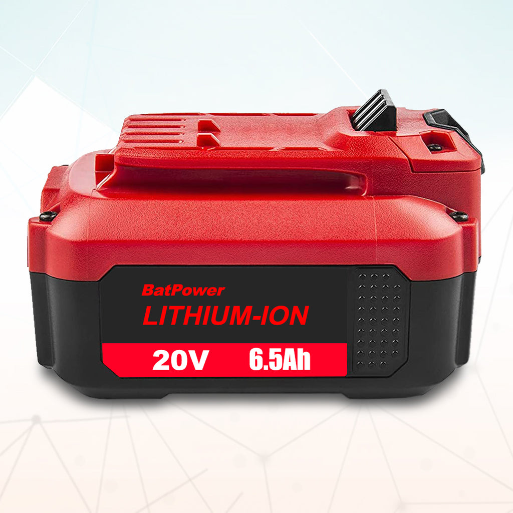 CMCB204 6.5Ah 20V V20 High Capacity Lithium Ion Battery Replacement for CRAFTSMAN 20V Battery 6.0Ah 5.0Ah 4.0Ah 3.0Ah 2.0Ah 20V Max CMCB206 CMCB205 CMCB204 CMCB202 V20 Battery