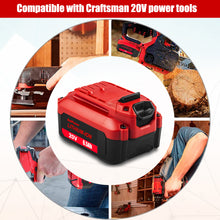 Load image into Gallery viewer, 6.5Ah CMCB204 20V V20 Battery with Charger Combo Replacement for CRAFTSMAN 20V Battery and Charger Kit CBCB104 20V 6.0Ah CMCB206 4.0Ah CMCB204