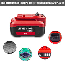 Load image into Gallery viewer, 20V 6.5Ah 4.0Ah Lithium-Ion Battery &amp; Charger for Craftsman V20 Tools CMCB206 CMCB202 CMCB104