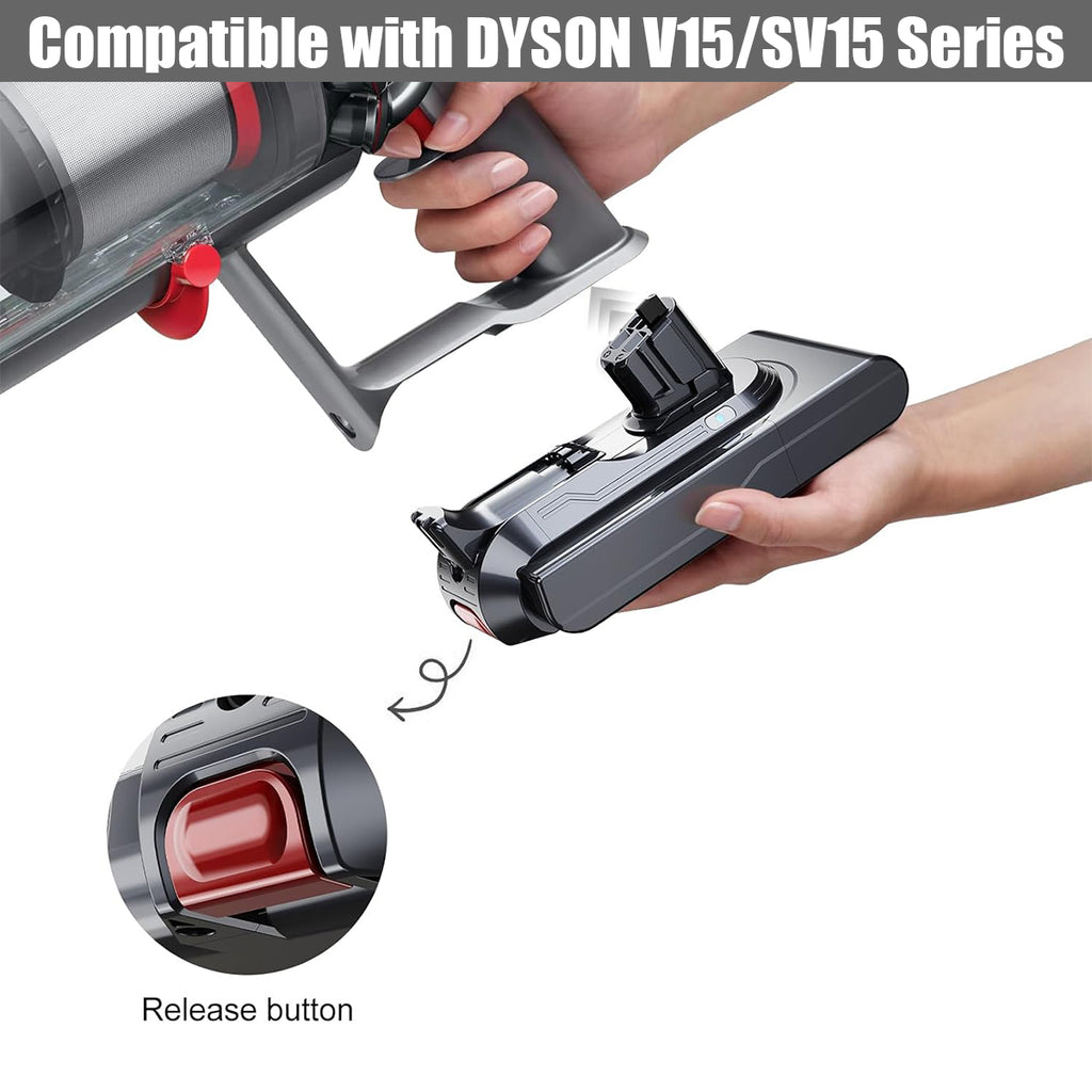 21.6V 25.2V Replacement Battery for Dyson V6 V7 V8 V10 V11 V15 Cordless Vacuum Cleaners