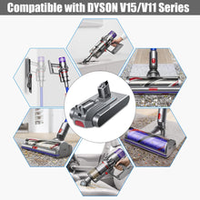 Load image into Gallery viewer, 21.6V 25.2V Replacement Battery for Dyson V6 V7 V8 V10 V11 V15 Cordless Vacuum Cleaners