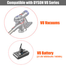 Load image into Gallery viewer, 21.6V 25.2V Replacement Battery for Dyson V6 V7 V8 V10 V11 V15 Cordless Vacuum Cleaners