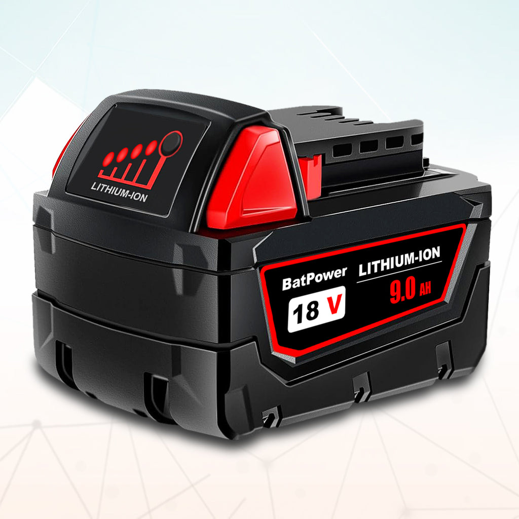 48-11-1880 18V 9.0AH High Capacity Battery Replacement for Milwaukee 18V Lithium XC Battery M18 8.0Ah 144Wh 6.0Ah 108Wh 5.0Ah 90Wh