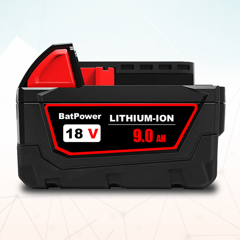 48-11-1880 18V 9.0AH High Capacity Battery Replacement for Milwaukee 18V Lithium XC Battery M18 8.0Ah 144Wh 6.0Ah 108Wh 5.0Ah 90Wh