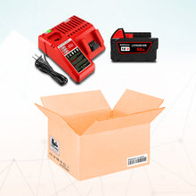 Load image into Gallery viewer, 18V 9.0AH 48-11-1890 High Output Battery with Charger Combo Replacement for Milwaukee 18V M18 Battery and Charger 18V Lithium Battery and Charger Kit
