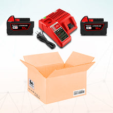 Load image into Gallery viewer, 18V 9.0AH 48-11-1890 High Output Battery with Charger Combo Replacement for Milwaukee 18V M18 Battery and Charger 18V Lithium Battery and Charger Kit