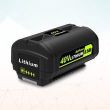 Load image into Gallery viewer, 6.5AH 40V OP4040 OP40404 Lithium Battery for Ryobi 40V Battery 4.0Ah Compatible with Ryobi 40v 3.0Ah OP40301 2.6Ah OP40261 2.0Ah OP40201 Battery