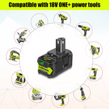 Load image into Gallery viewer, PBP005 18V 6.5Ah Battery for Ryobi 18V 4Ah Battery PBP005 PBP004 P108 P192 P191 Compatible with Ryobi 18 Volt ONE+ Battery 4.0Ah 3.0Ah 2.0Ah 1.5Ah Lithium-Ion Battery