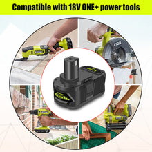 Load image into Gallery viewer, P193 18 Volt 6.5AH High Capacity Lithium Battery Replacement for Ryobi 18V Battery 6Ah 5Ah 4Ah 3Ah PBP007 RB18L50 PBP005 PBP004 P108 P192 P191 ONE+ Battery