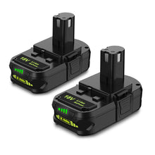 Load image into Gallery viewer, P190 18 Volt 4.0Ah Compact Battery for Ryobi 18V Battery 3.0Ah 2.0Ah 1.5Ah P190 P191 PBP003 PBP006 P189 PBP002 Compatible with Ryobi 18 Volt ONE+ Battery 2Ah 36Wh 1.5Ah 27Wh 3Ah 54Wh