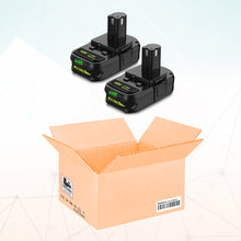 Load image into Gallery viewer, P190 18 Volt 4.0Ah Compact Battery for Ryobi 18V Battery 3.0Ah 2.0Ah 1.5Ah P190 P191 PBP003 PBP006 P189 PBP002 Compatible with Ryobi 18 Volt ONE+ Battery 2Ah 36Wh 1.5Ah 27Wh 3Ah 54Wh