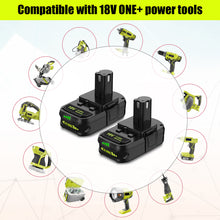 Load image into Gallery viewer, P190 18 Volt 4.0Ah Compact Battery for Ryobi 18V Battery 3.0Ah 2.0Ah 1.5Ah P190 P191 PBP003 PBP006 P189 PBP002 Compatible with Ryobi 18 Volt ONE+ Battery 2Ah 36Wh 1.5Ah 27Wh 3Ah 54Wh