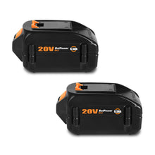 Load image into Gallery viewer, WA3578 20V 6.5Ah Extended Capacity Lithium ion Battery for WORX 20V Battery 6.0Ah 5.0Ah 4.0Ah 3.0Ah 2.0Ah WG630 WG322 WG543 WG163 WA3578 20V Battery