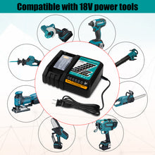 Load image into Gallery viewer, 14.4V-18V 6.5A DC18RC Rapid Charger for Makita 18V Battery Charger BL1860B 6.0Ah BL1850B 5.0Ah BL1840B 4.0Ah BL1830B 3.0Ah 18V Battery Charger DC18RD