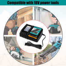 Load image into Gallery viewer, 14.4V-18V 6.5A DC18RC Rapid Charger for Makita 18V Battery Charger BL1860B 6.0Ah BL1850B 5.0Ah BL1840B 4.0Ah BL1830B 3.0Ah 18V Battery Charger DC18RD