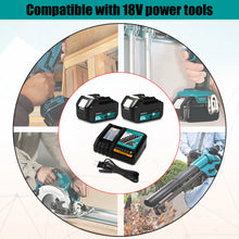Load image into Gallery viewer, 6.5Ah BL1860B 18V Lithium Battery with Charger Combo Replacement for Makita 18 Volts Battery and Charger Kit DC18RC 18V 6Ah 5Ah 4Ah 3Ah BL1850B BL1840B BL1830B Battery and Charger