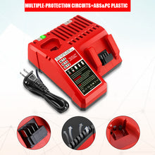 Load image into Gallery viewer, 48-59-1812 Multi Voltage 18v/12v Lithium XC Battery Rapid Charger Replacement for Milwaukee 18V M18 Battery Charger 12V M12 12V 48-59-1812 Charger