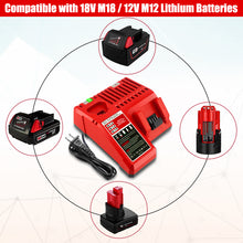 Load image into Gallery viewer, 18V 6.5AH 48-11-1862 Extended Capacity Battery and Charger Combo for Milwaukee 18V M18 Battery with Charger Kit XC 6.0 AH 18V Battery and Charger