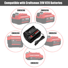 Load image into Gallery viewer, 20V 6.5Ah 4.0Ah Lithium-Ion Battery &amp; Charger for Craftsman V20 Tools CMCB206 CMCB202 CMCB104