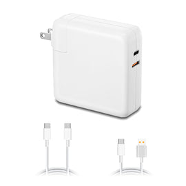 87W 67W 61W USB-C Charger with USB C cable for Apple MacBook Pro Air 87W 67W 61W USB-C Laptop Power Supply A1719 Ac adapter with QC USB Port