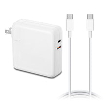 Load image into Gallery viewer, 87W 67W 61W USB-C Charger with USB C cable for Apple MacBook Pro Air 87W 67W 61W USB-C Laptop Power Supply A1719 Ac Adapter with QC USB Port
