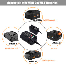 Load image into Gallery viewer, 20V 6.5Ah 4.0Ah PowerShare Battery &amp; Charger for Worx Tools WA3575 WA3578 WA3742