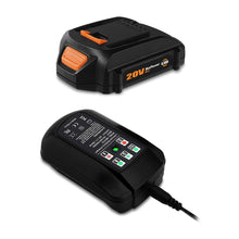 Load image into Gallery viewer, 20V 4.0Ah WA3575 Compact Batteries with Charger Combo Replacement for WORX 20V Battery and Charger Kit WA3742 WA3520 WA3525 WA3575 20V 2.0 Ah 2Ah Worx 20V Battery with Charger