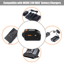 Load image into Gallery viewer, 20V 6.5Ah 4.0Ah PowerShare Battery &amp; Charger for Worx Tools WA3575 WA3578 WA3742
